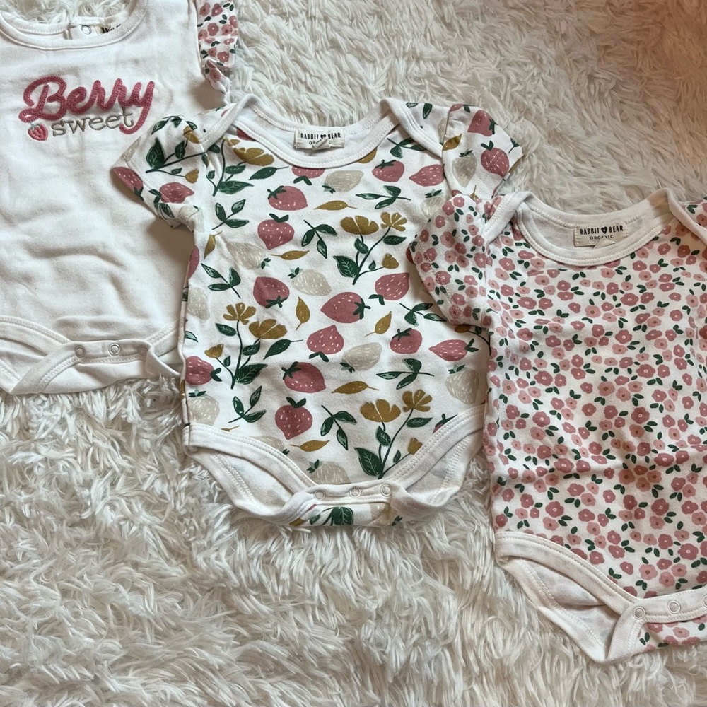 Baby Bodysuit Set - Berry Sweet and Floral Designs